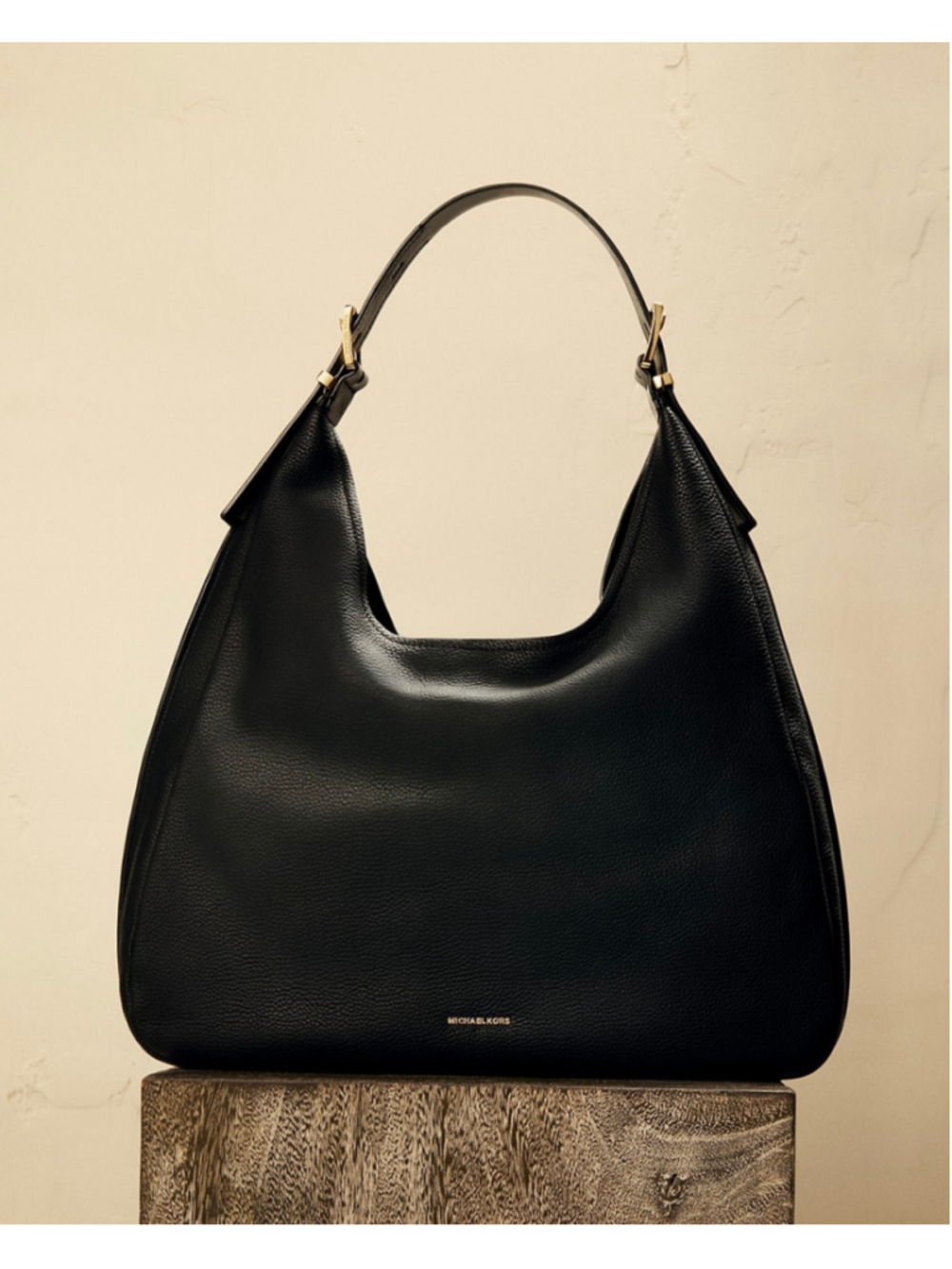 Women's MICHAEL KORS Black Nolita Large Hobo Shoulder Bag Black SKU771